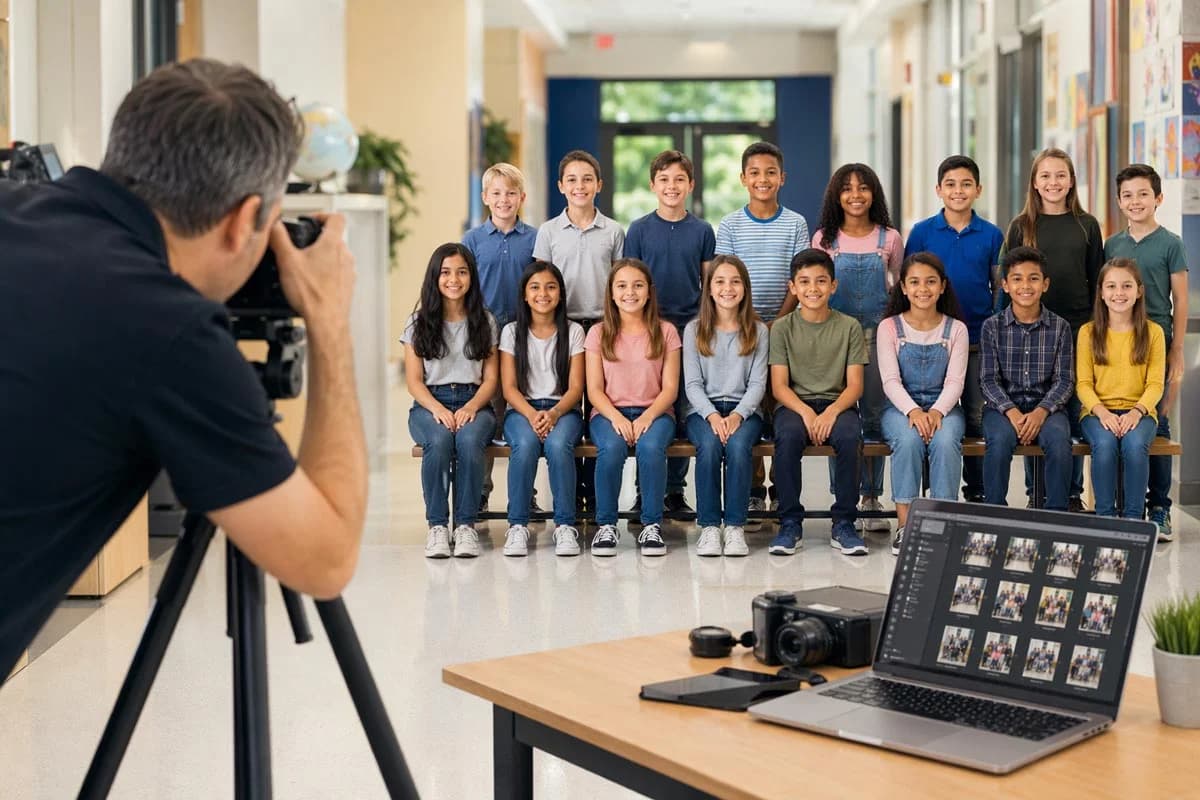 Dashboard do Photo Manager — sistema completo para fotografia escolar