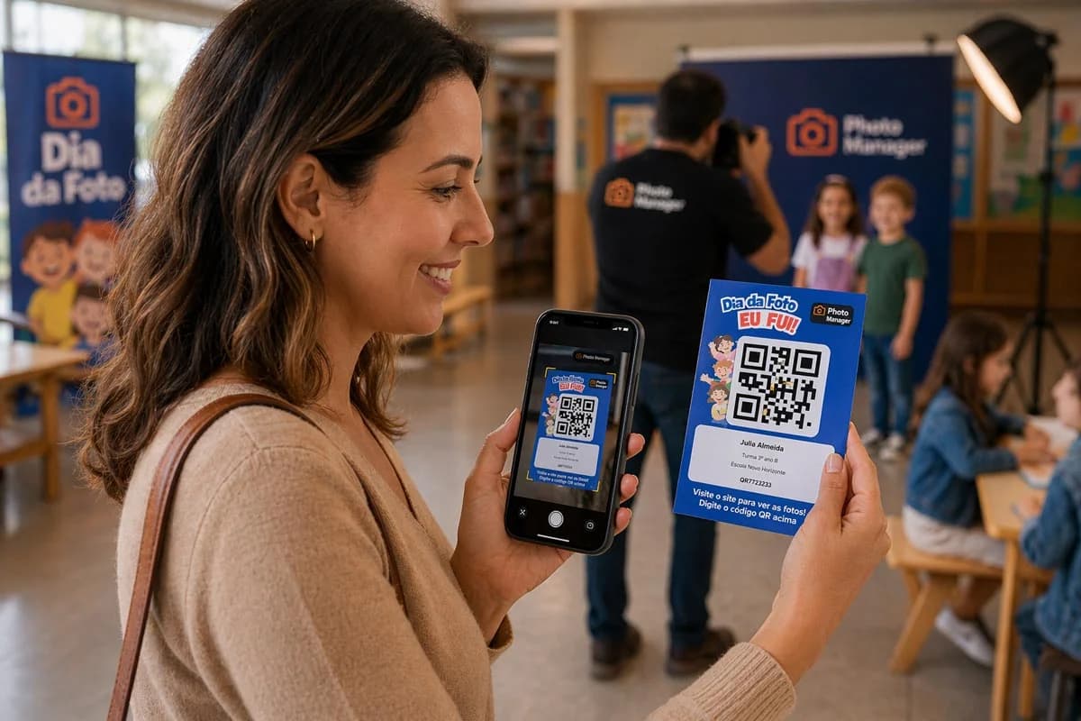 QR Code na fotografia escolar